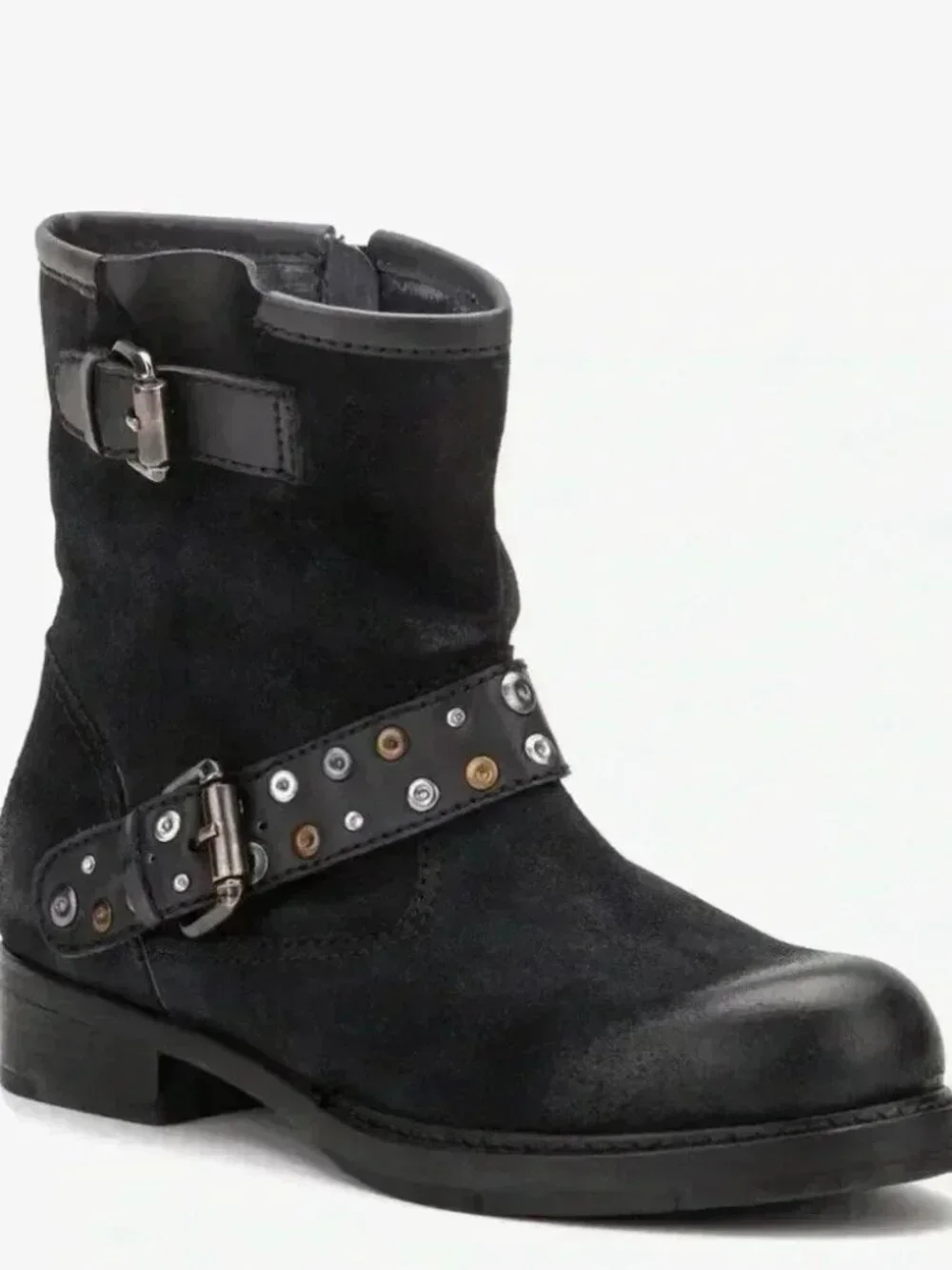 Vintage Foundry Co. Miriam Suede Studded Moto Boots
